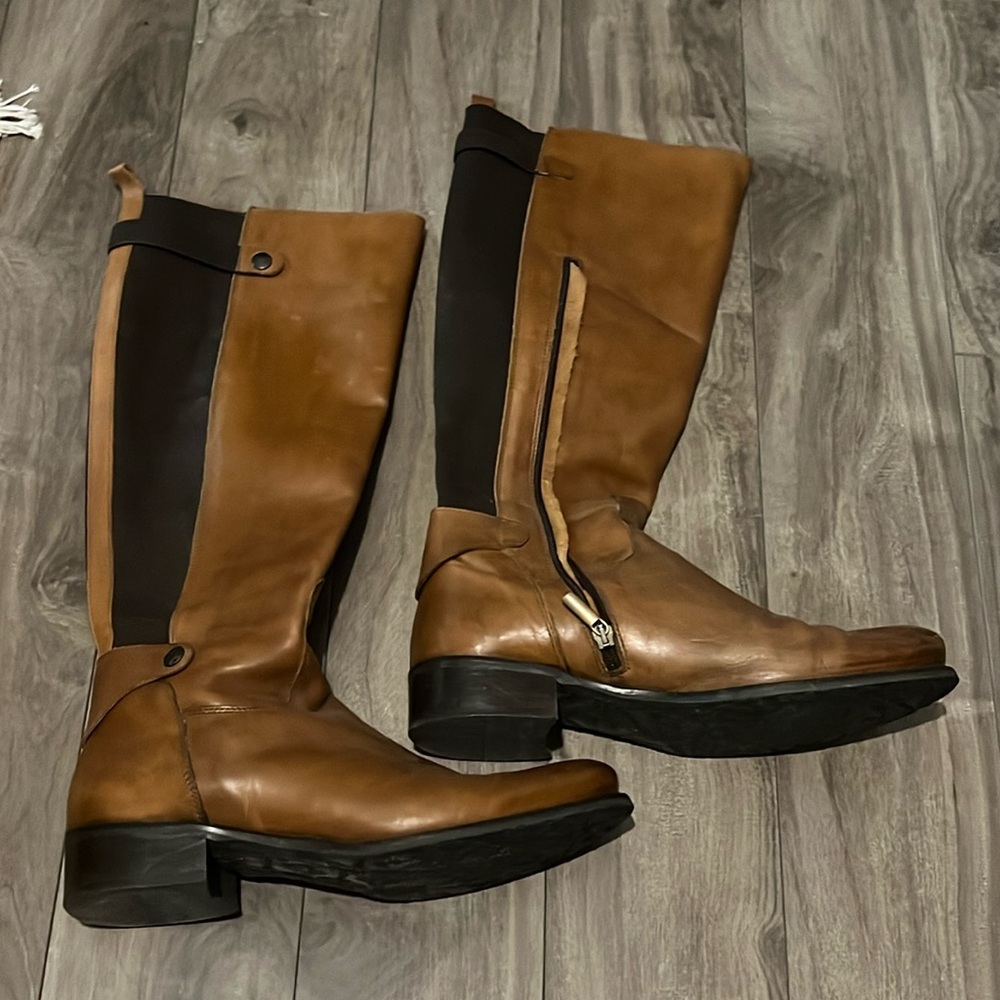 RON WHITE 100% leather Riding boots